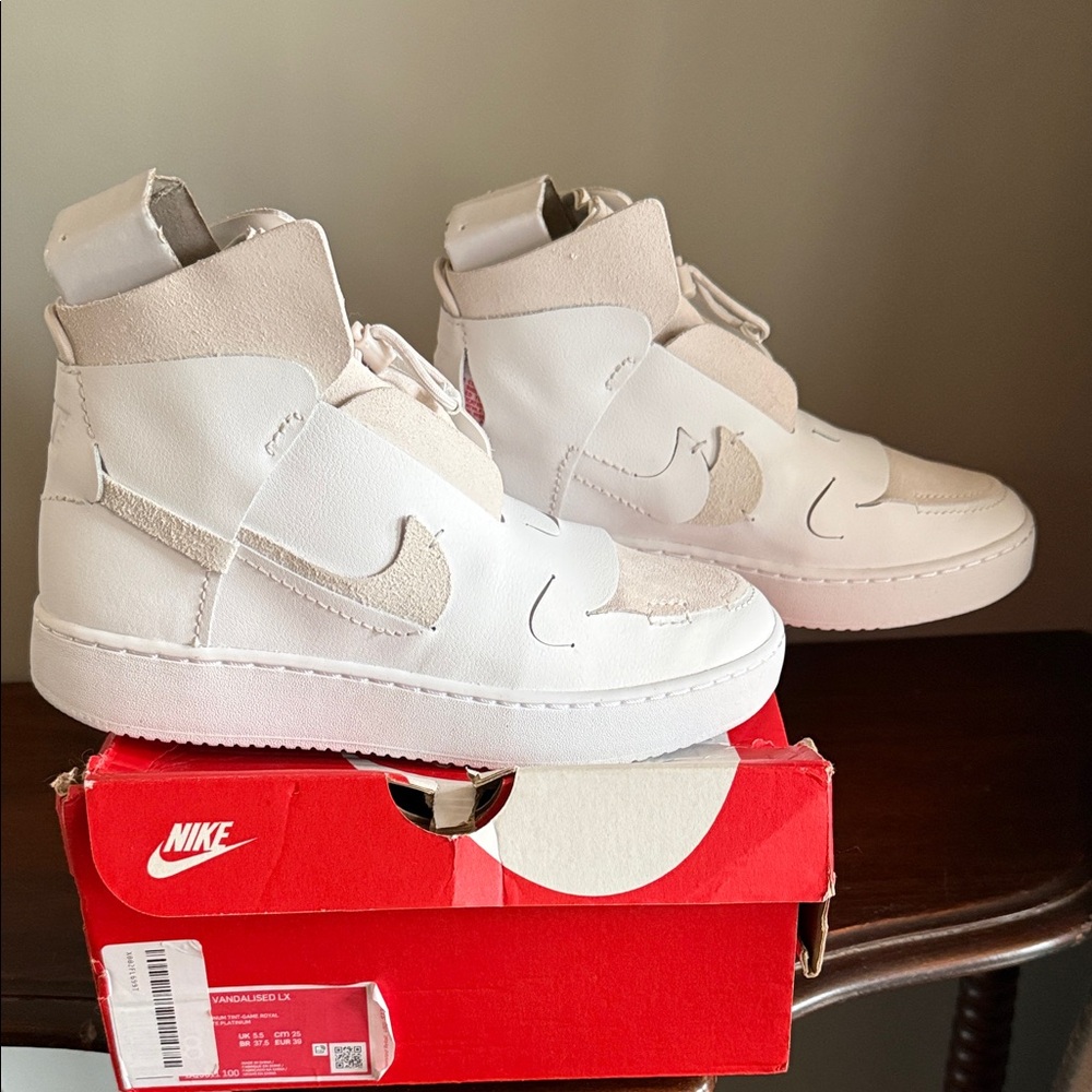 Nike Vandalised LX “white platinum tint game royal”. Women’s 8.5. Worn for photo